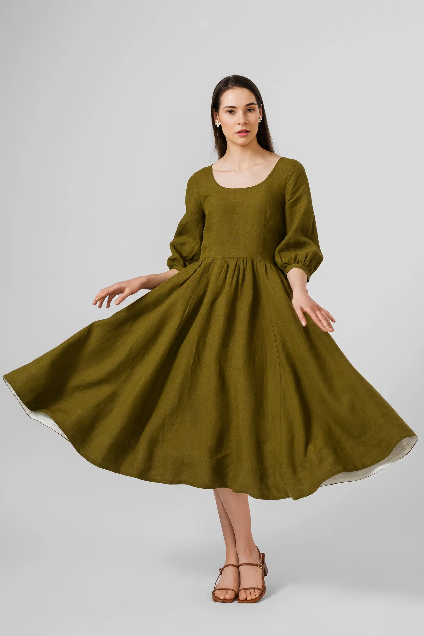 Carmen Dress, 3/4 Sleeve