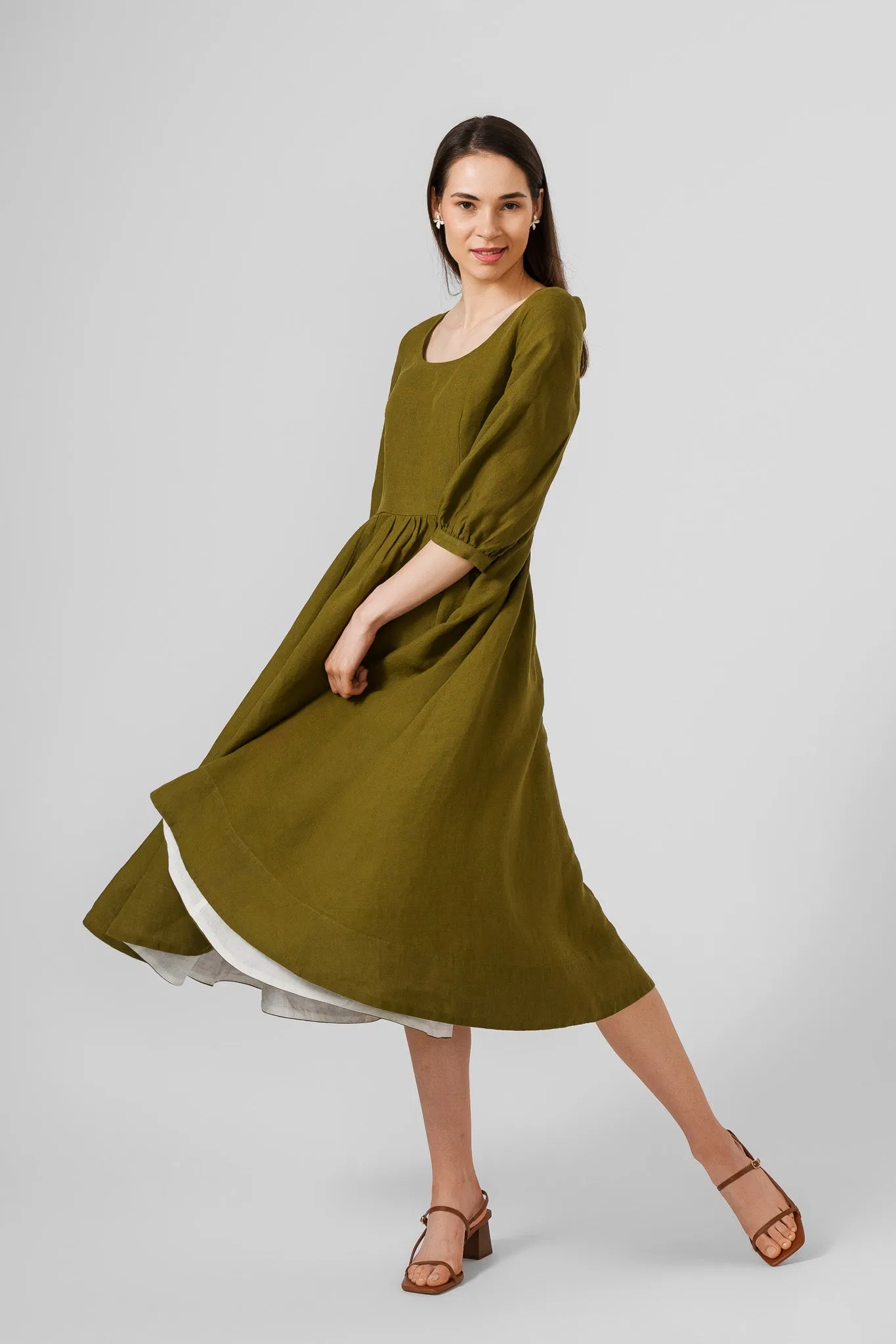 Carmen Dress, 3/4 Sleeve