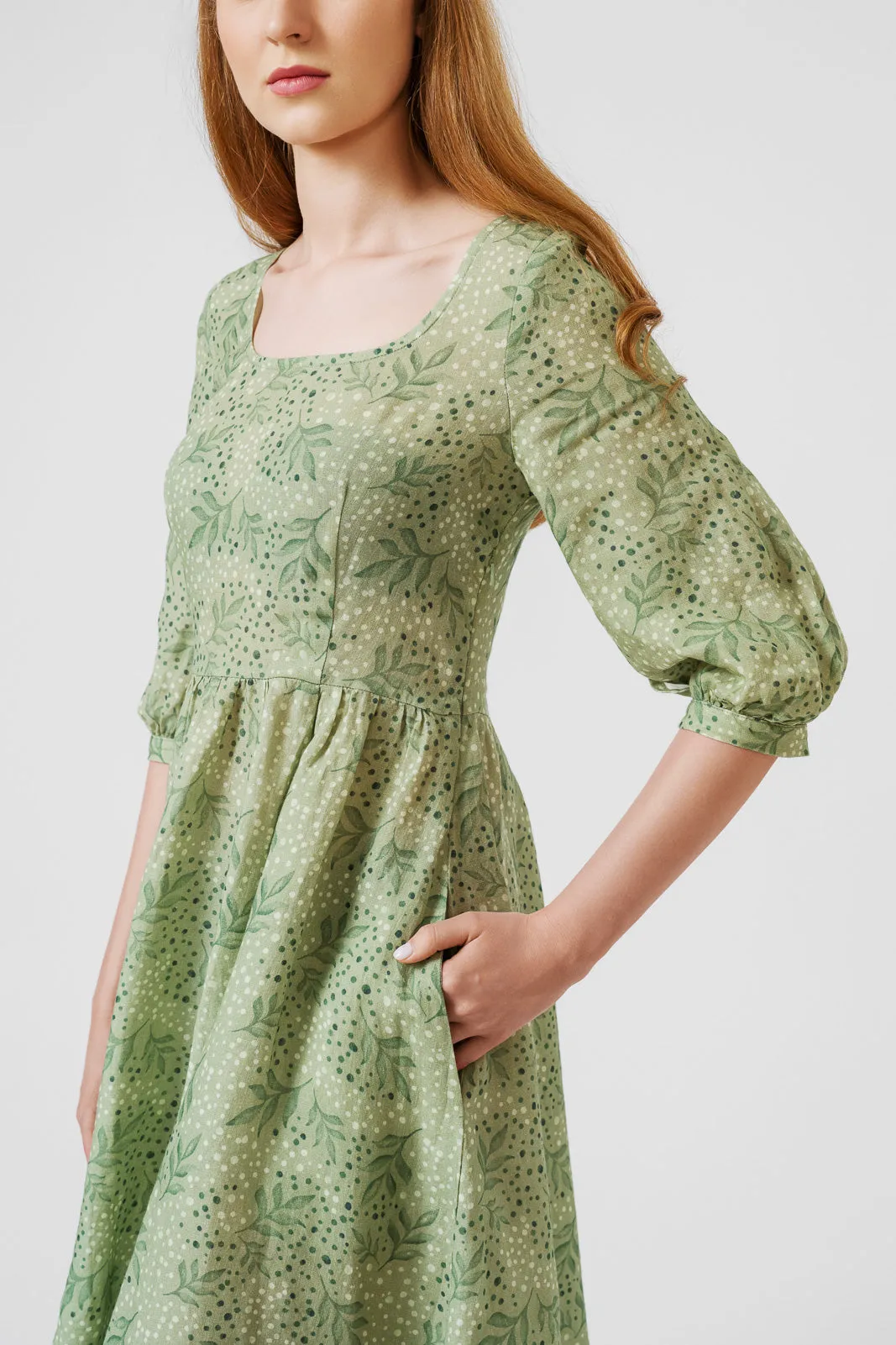Carmen Dress, 3/4 Sleeve