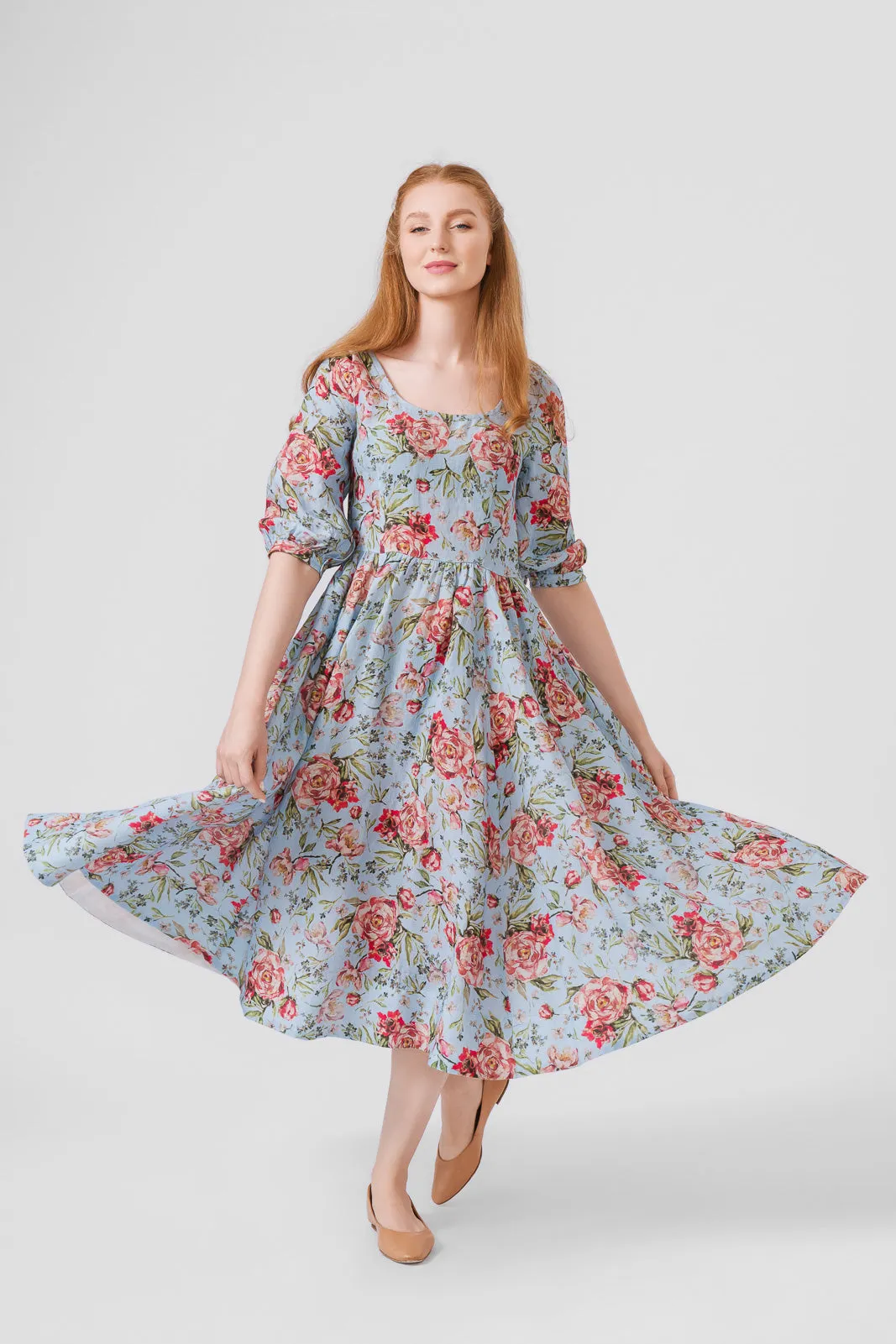Carmen Dress, 3/4 Sleeve