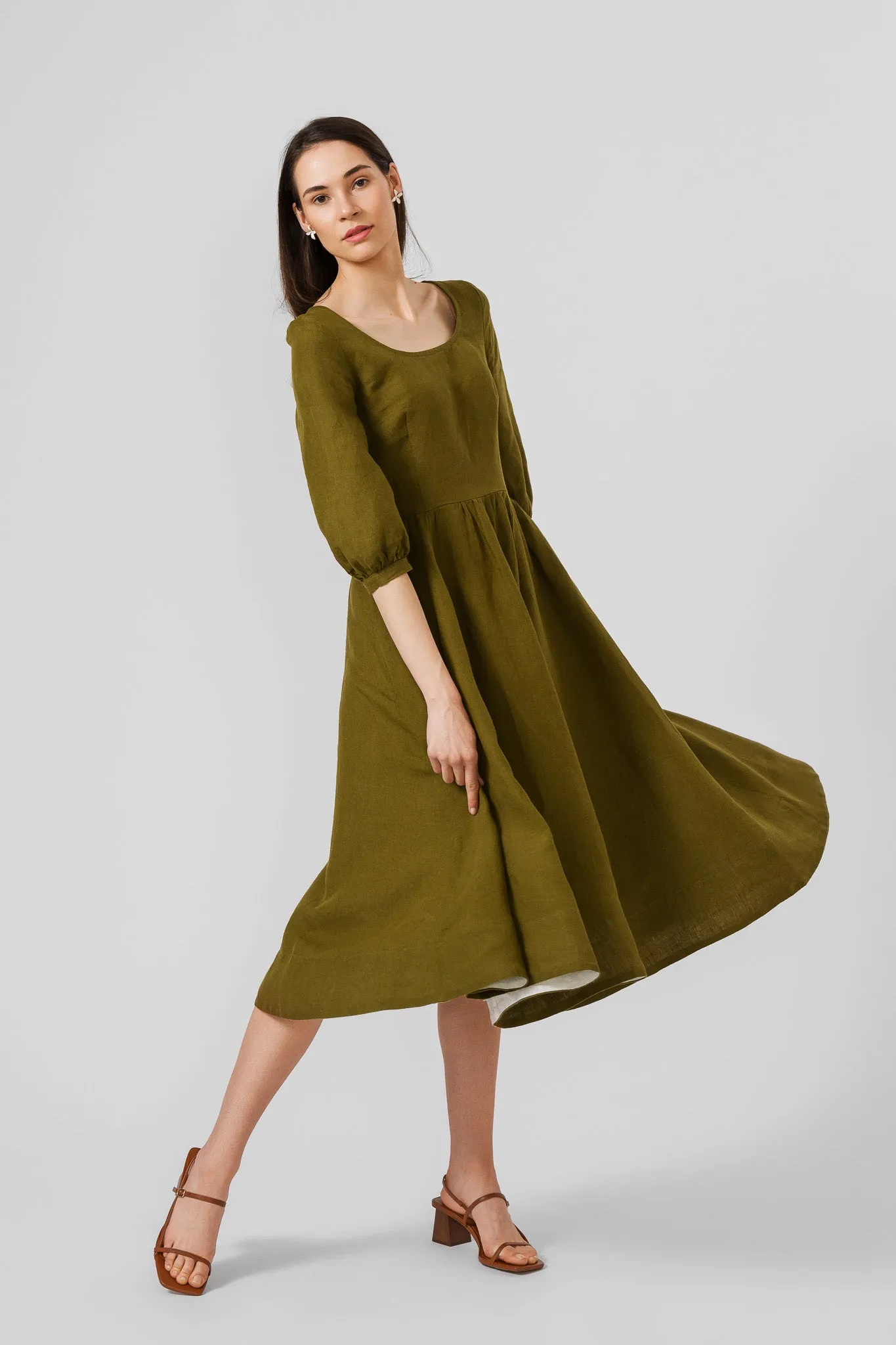 Carmen Dress, 3/4 Sleeve