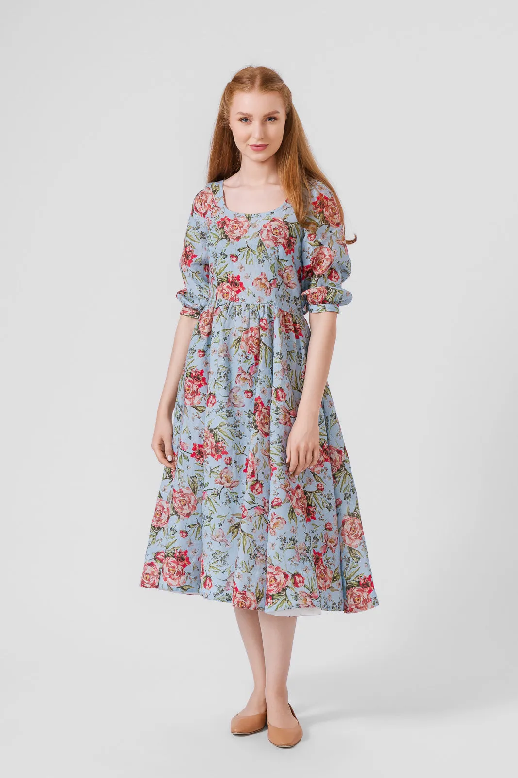 Carmen Dress, 3/4 Sleeve
