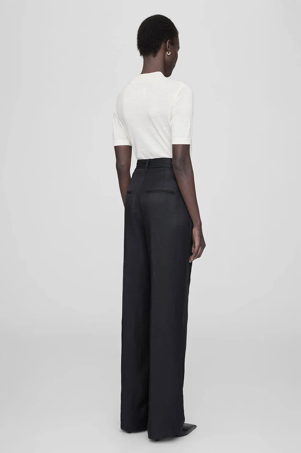 Carrie Pant - Black Linen Blend