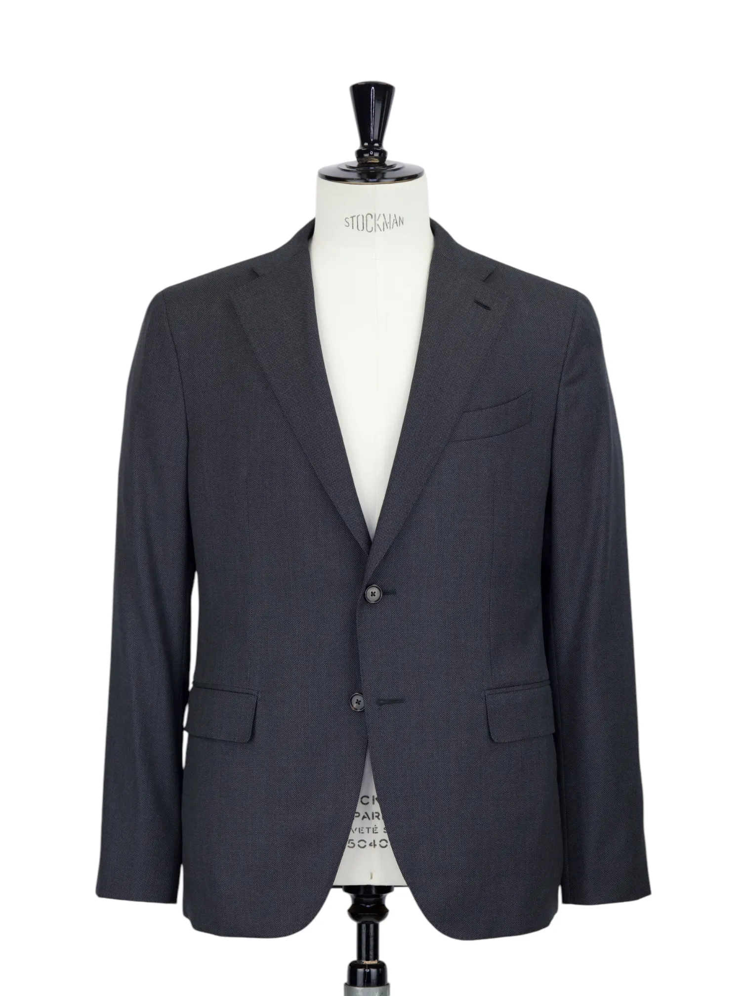 Caruso Anthracite Super 150's "Australis" Birdseye Boheme Suit   Extra Trousers