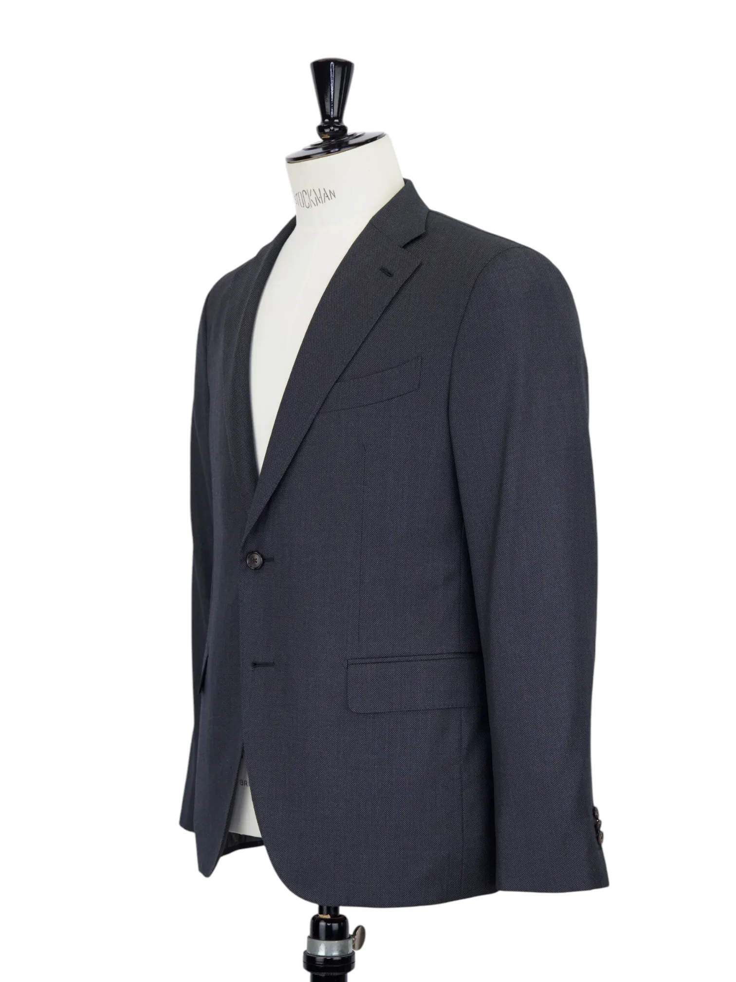 Caruso Anthracite Super 150's "Australis" Birdseye Boheme Suit   Extra Trousers
