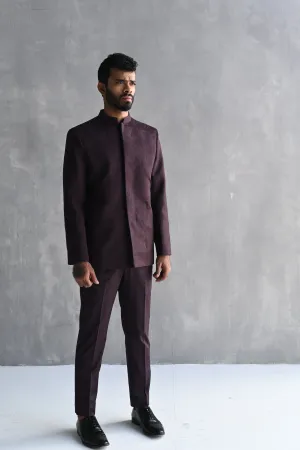 Casper Abstract Embroidered Bandhgala Jacket Set