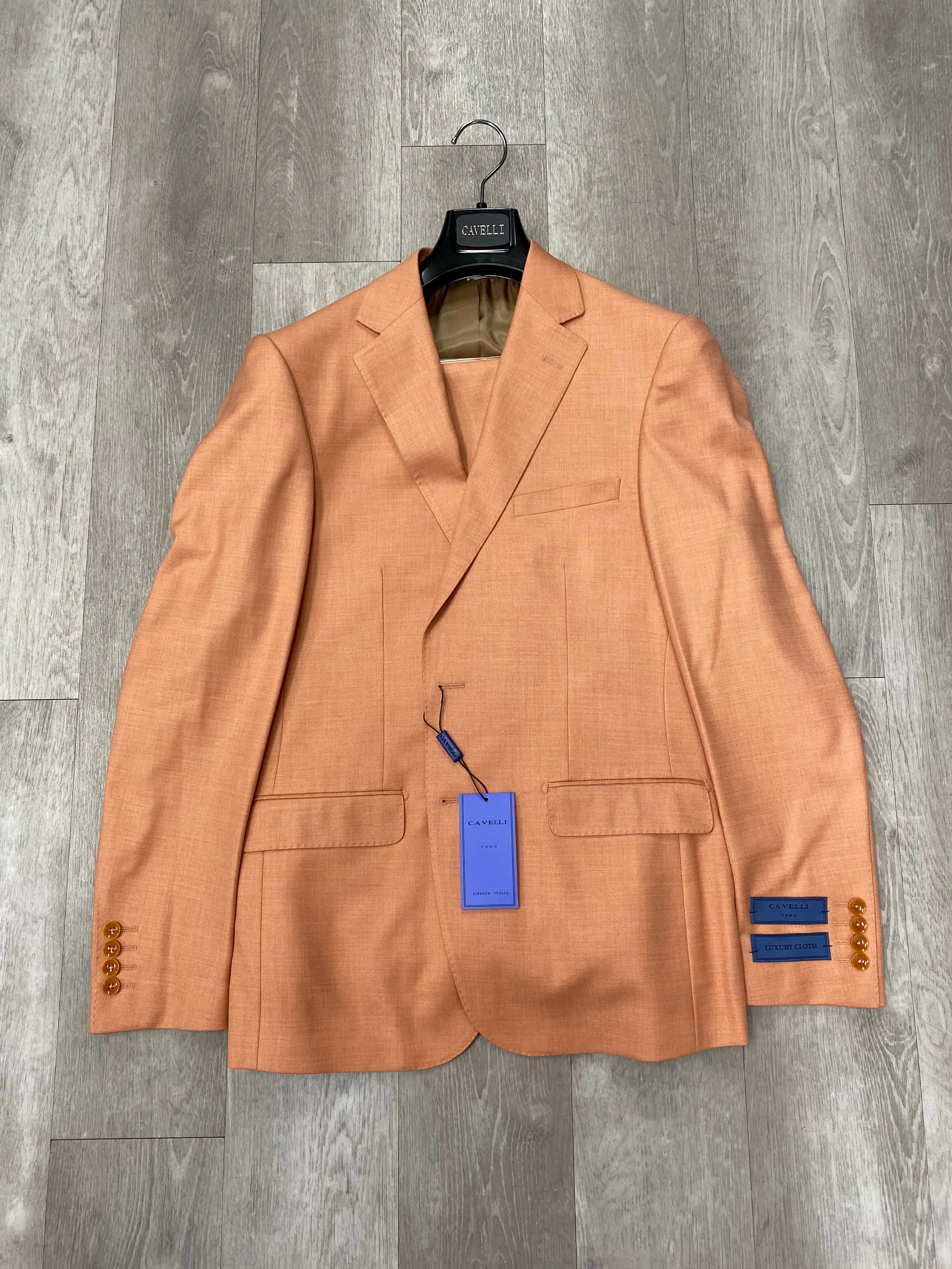 Cavelli Uomo Porto Slim Fit Suit 1986/10 Orange