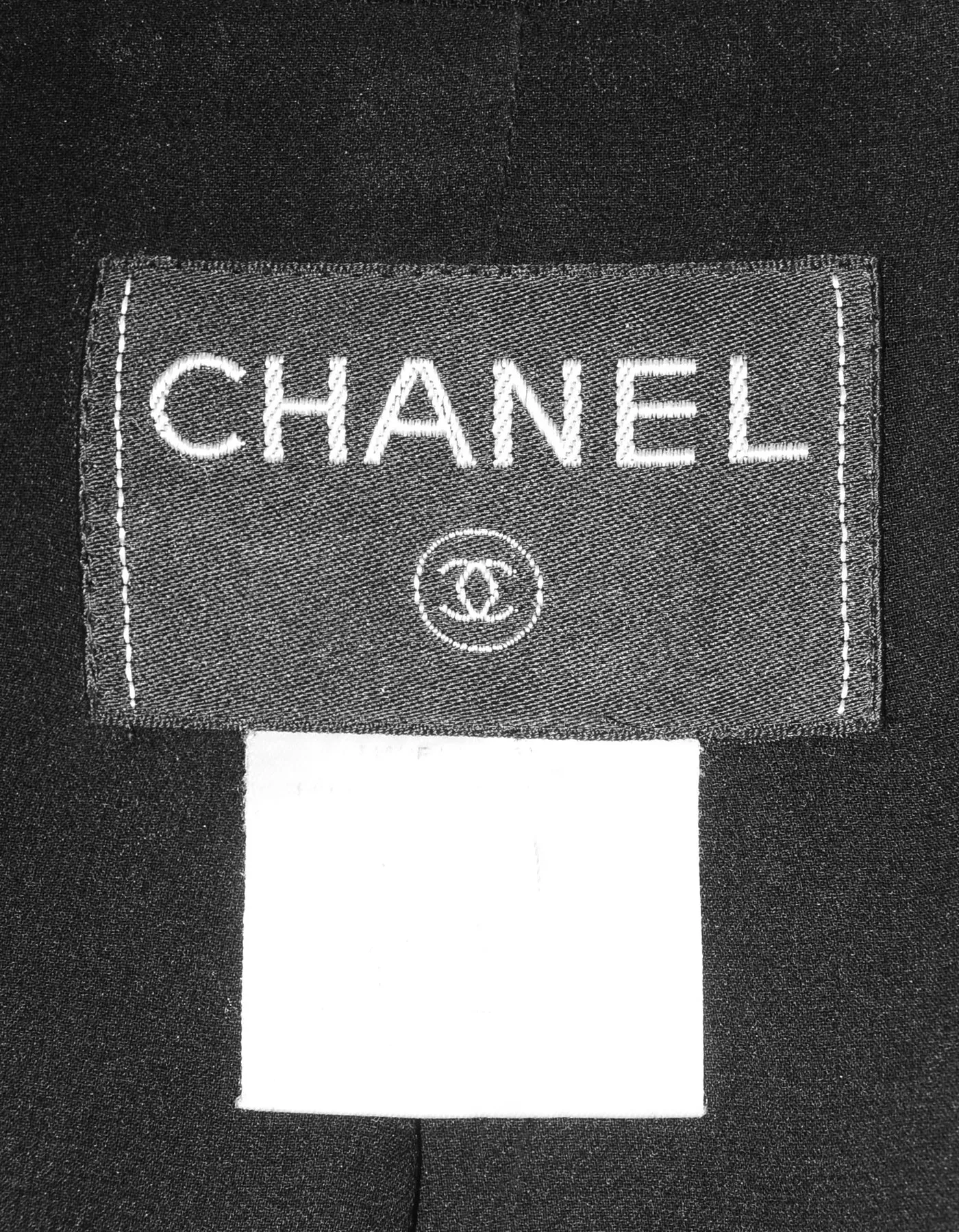 Chanel Vintage Black Wool Cropped Jacket w/ Zipper sz 34