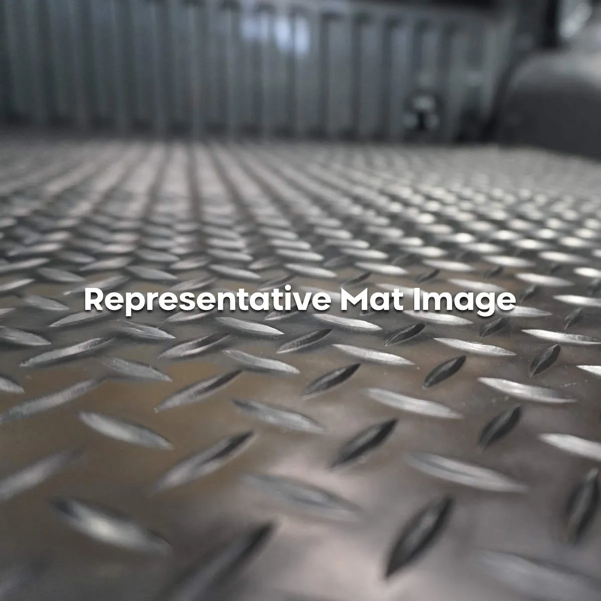 Checker Plate Rubber Ute Mat To Fit Ford Ranger PX Dual Cab Fitted with Factory Plastic Tub Liner (November 2011 to June 2022)