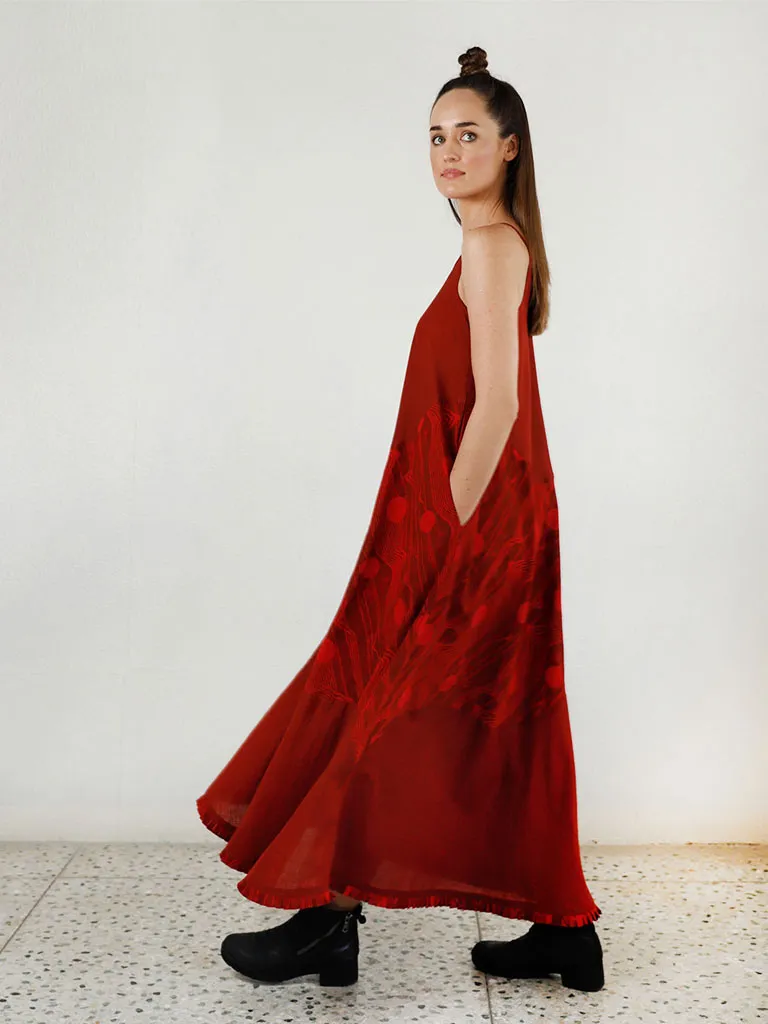 Cherry Red Maxi Dress