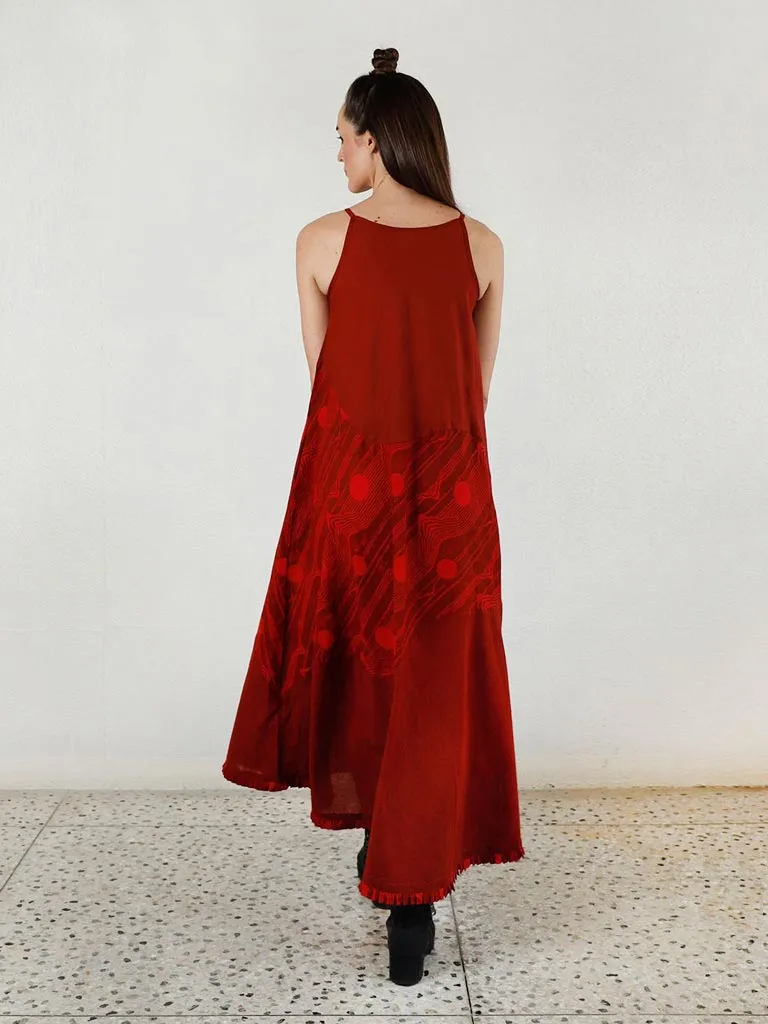 Cherry Red Maxi Dress