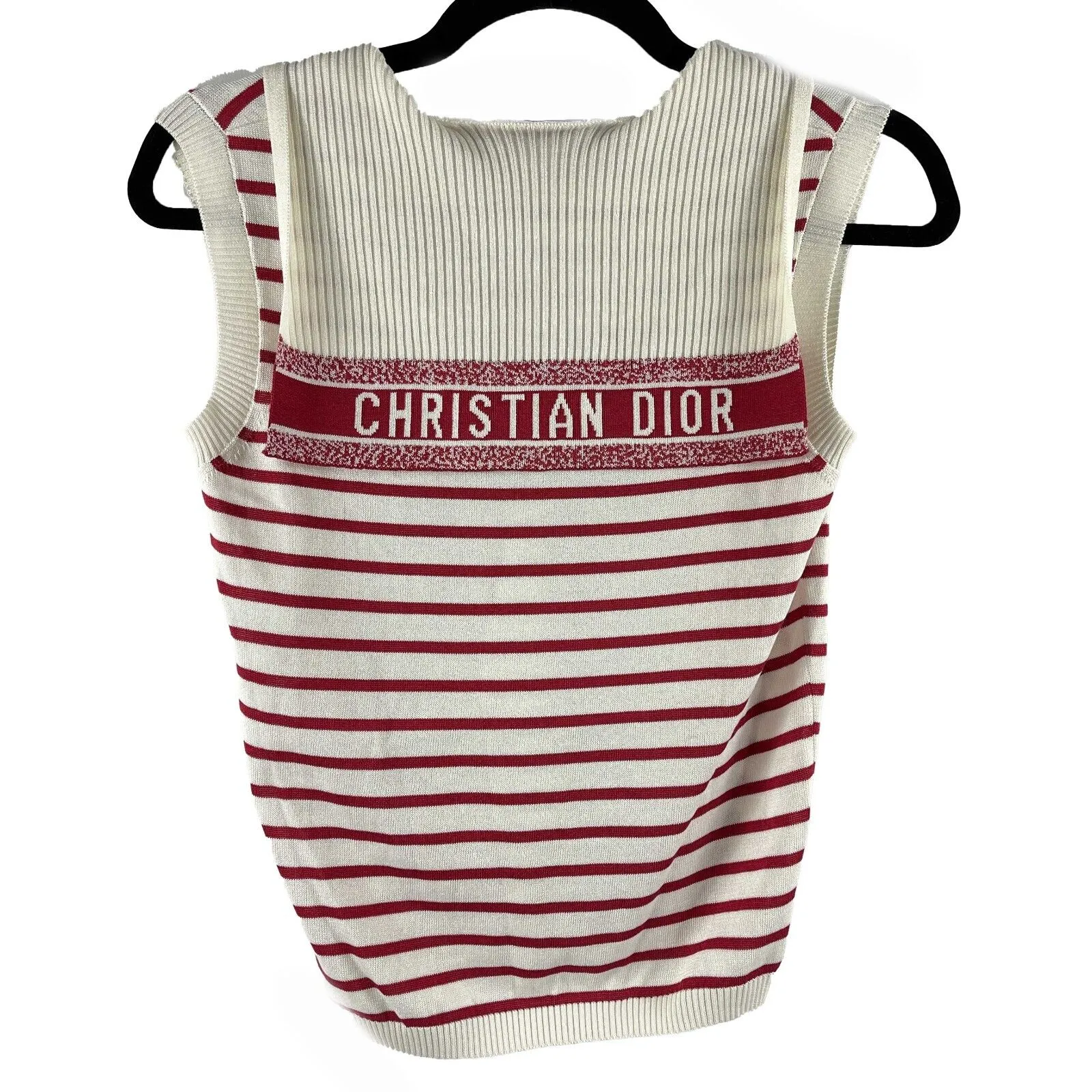 Christian Dior - Dioriviera Capri Striped Sailor Tank - Red - 34- US 2 - Top