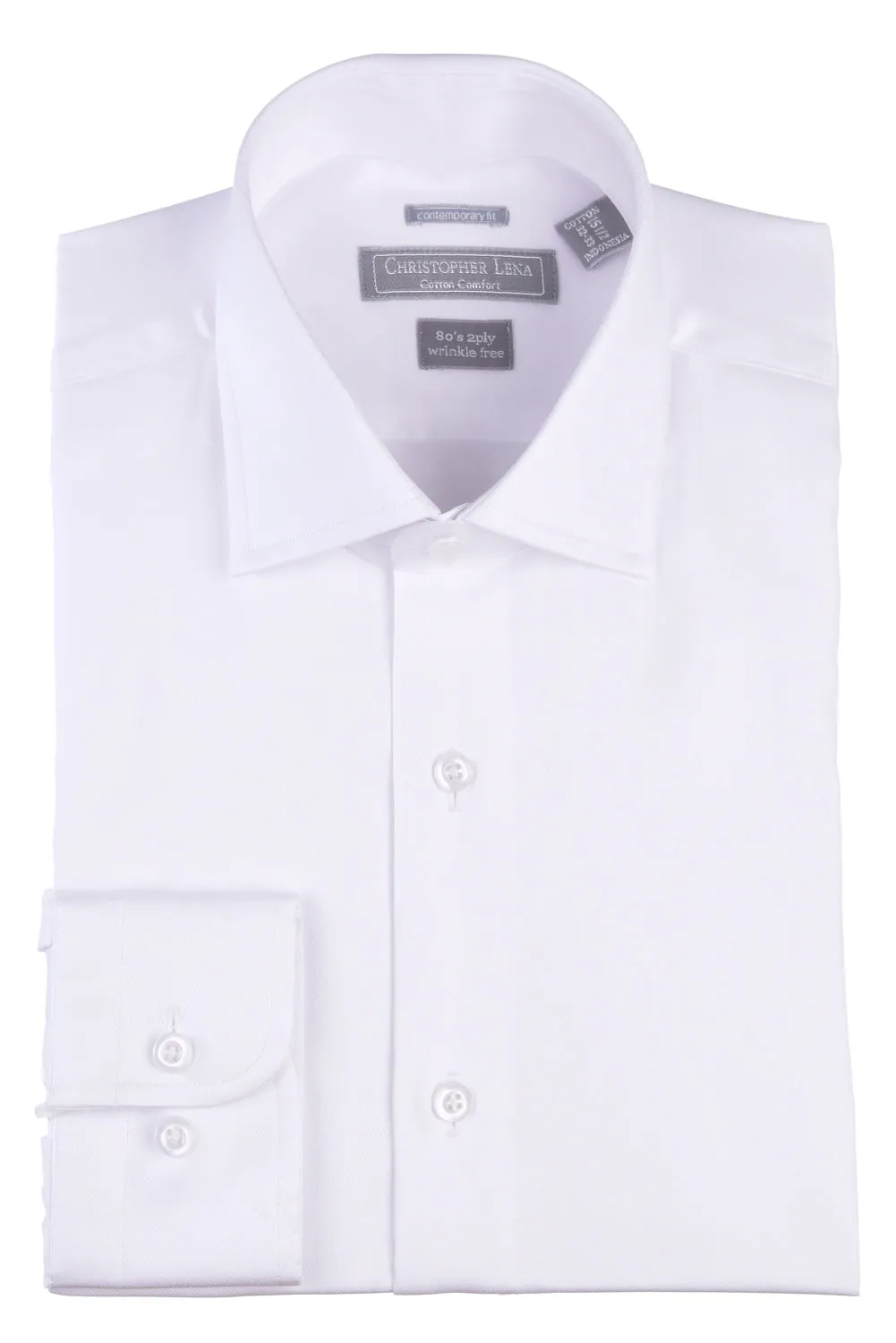 Christopher Lena - Pink - Dress Shirt - 100% Cotton - 80's 2-ply - Wrinkle Free - Contemporary Fit