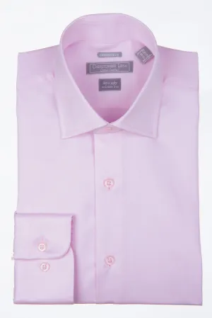 Christopher Lena - Pink - Dress Shirt - 100% Cotton - 80's 2-ply - Wrinkle Free - Contemporary Fit