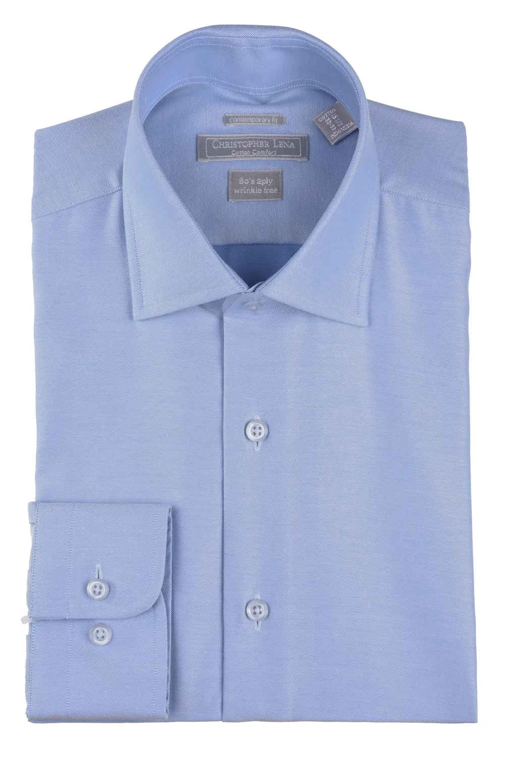 Christopher Lena - Pink - Dress Shirt - 100% Cotton - 80's 2-ply - Wrinkle Free - Contemporary Fit