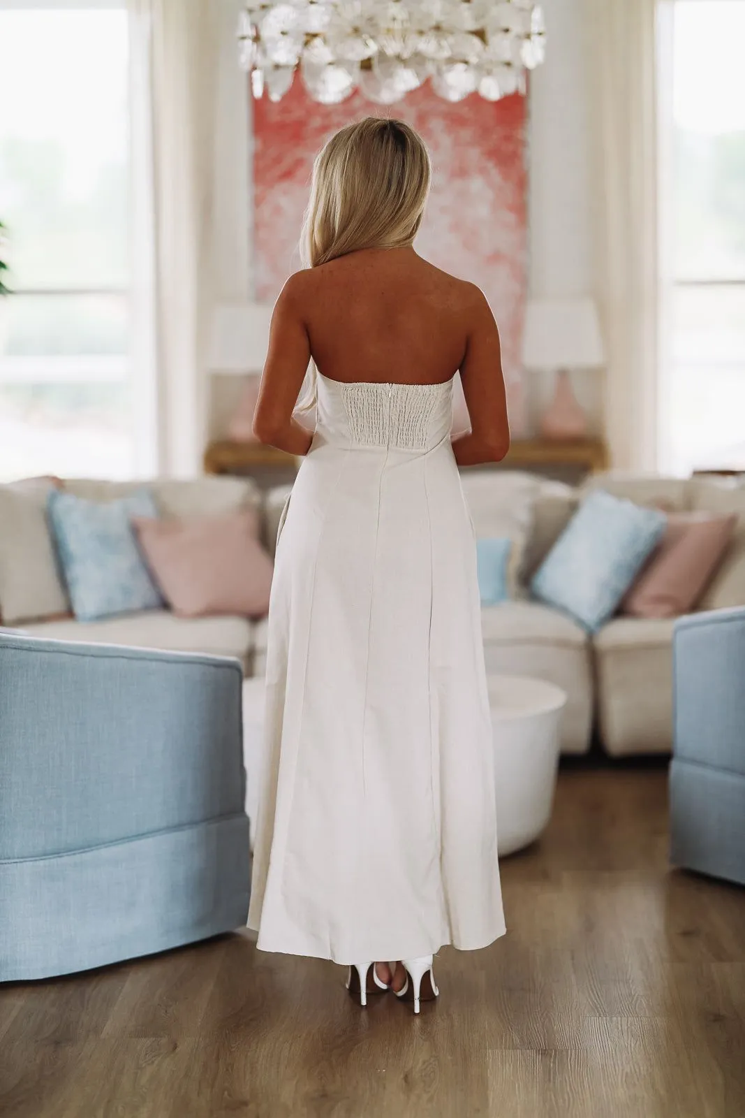 Classic in Linen Maxi Dress - Oatmeal