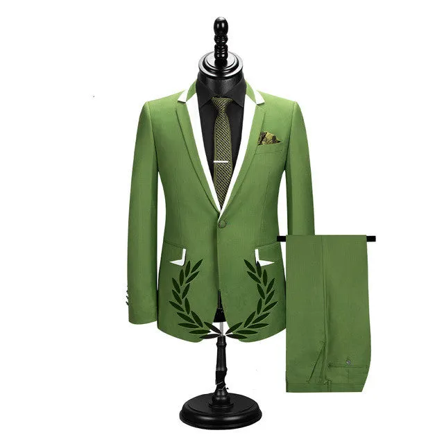 Classy Slim Fit Notched Lapel Men's Prom Suits