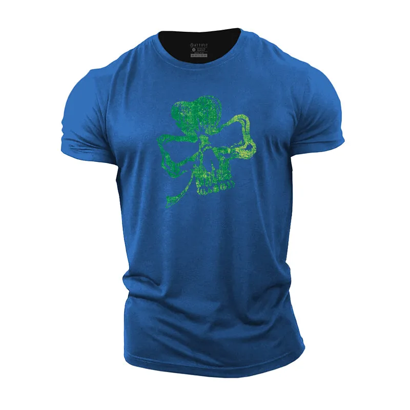 Clover Skull Cotton T-Shirt