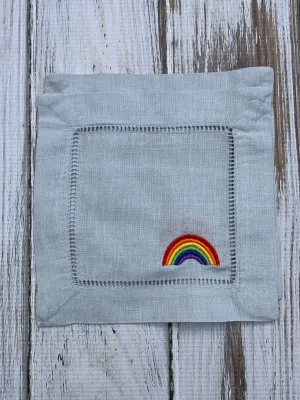 Cocktail Napkins-Rainbow Design-Set of 4