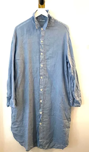 CP Shades Harper Linen Dress Faded Denim