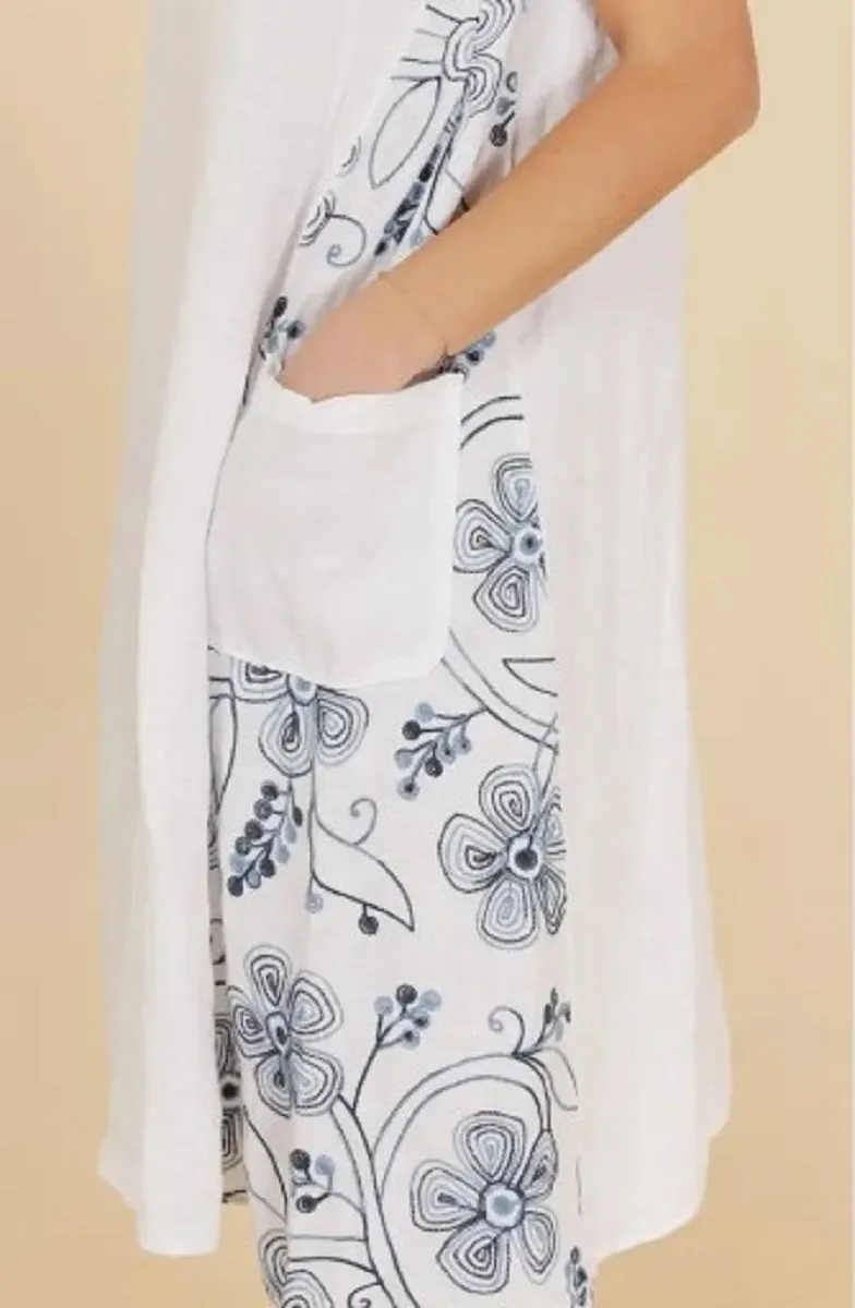 Cross My Heart Linen Dress by La Maison des Fibres Naturelles