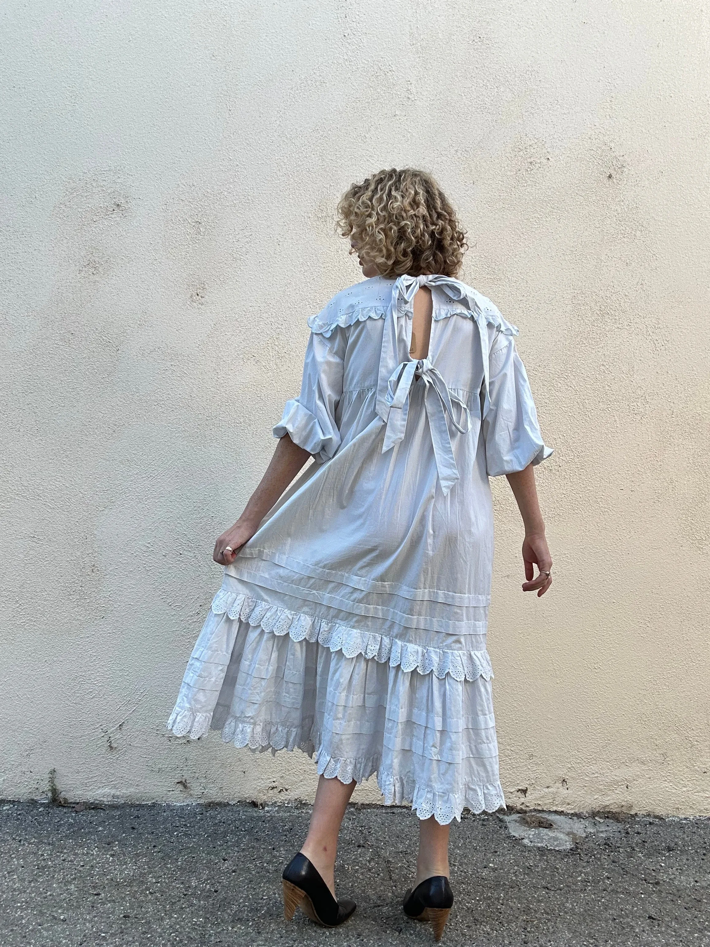 Damson Madder Pale Blue Maxi Dress