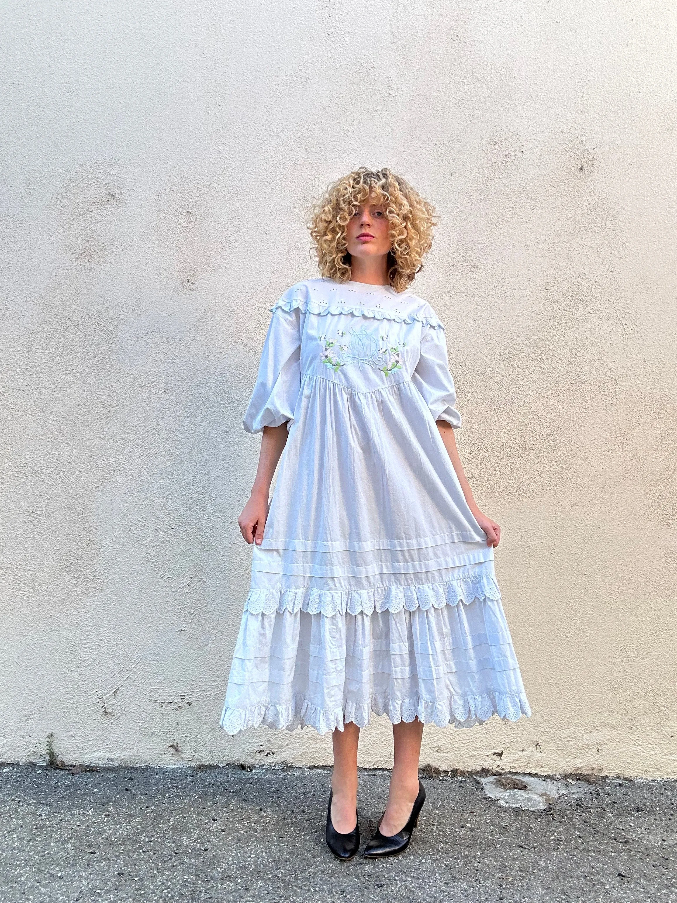 Damson Madder Pale Blue Maxi Dress