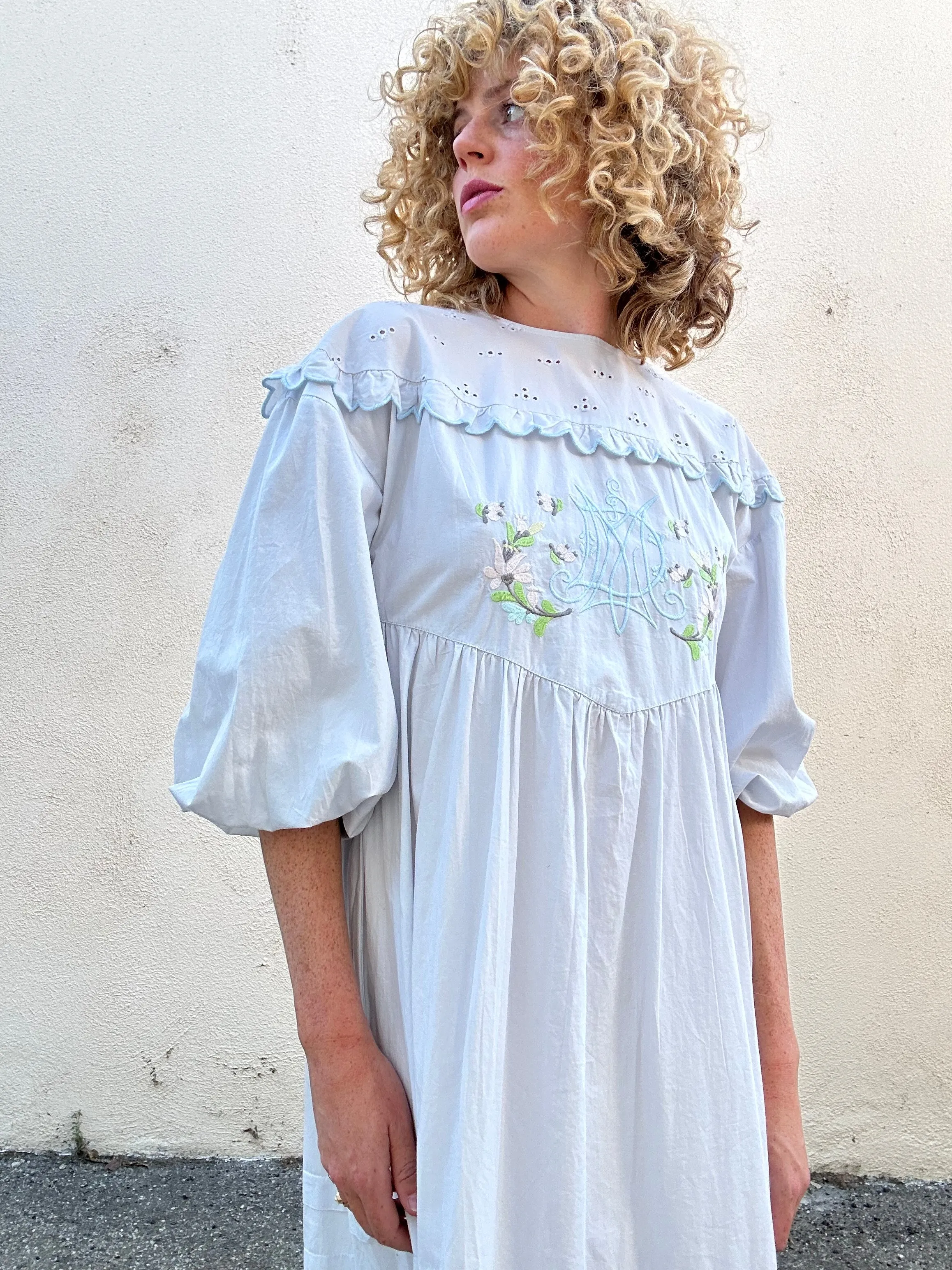 Damson Madder Pale Blue Maxi Dress
