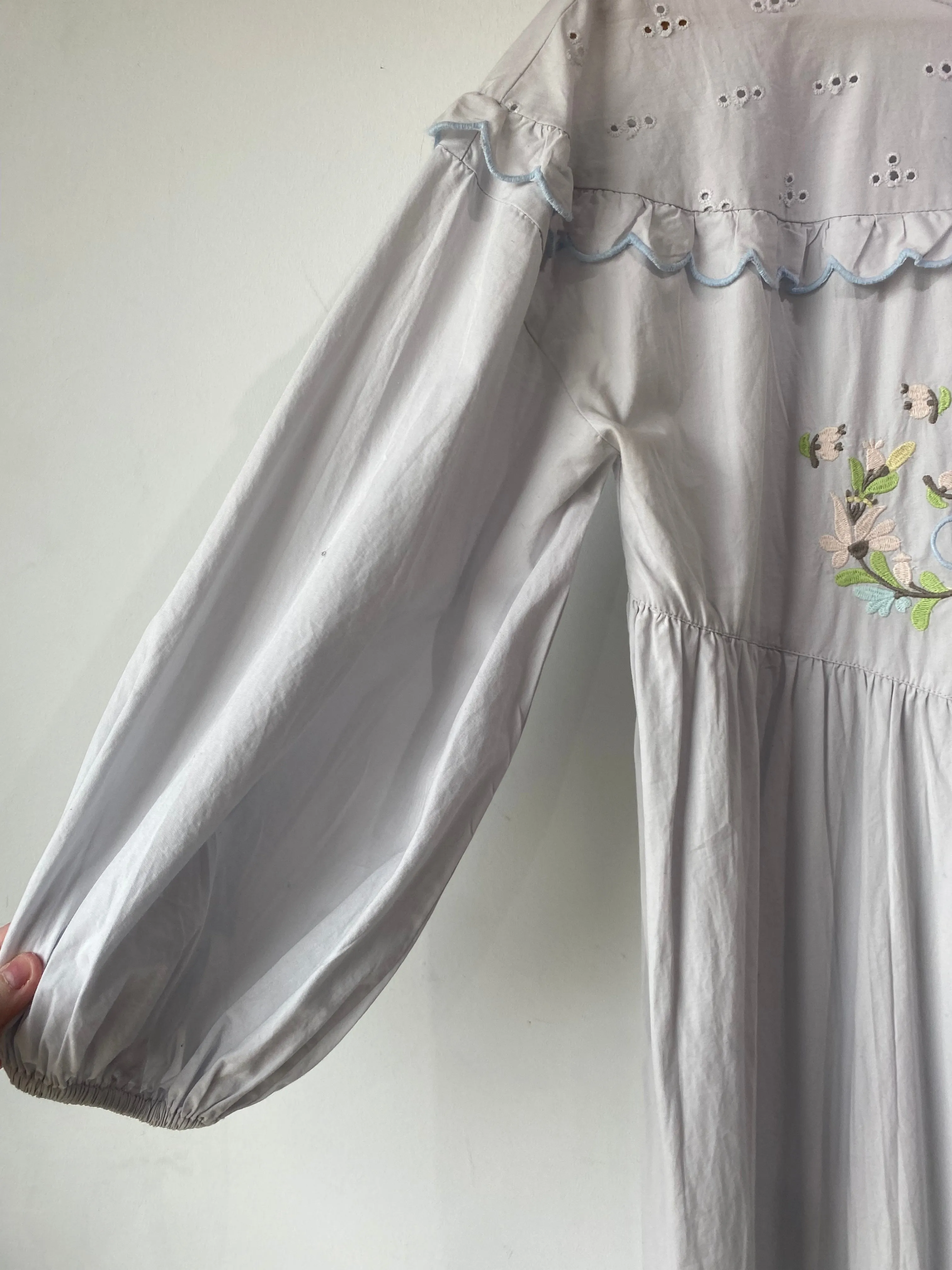 Damson Madder Pale Blue Maxi Dress
