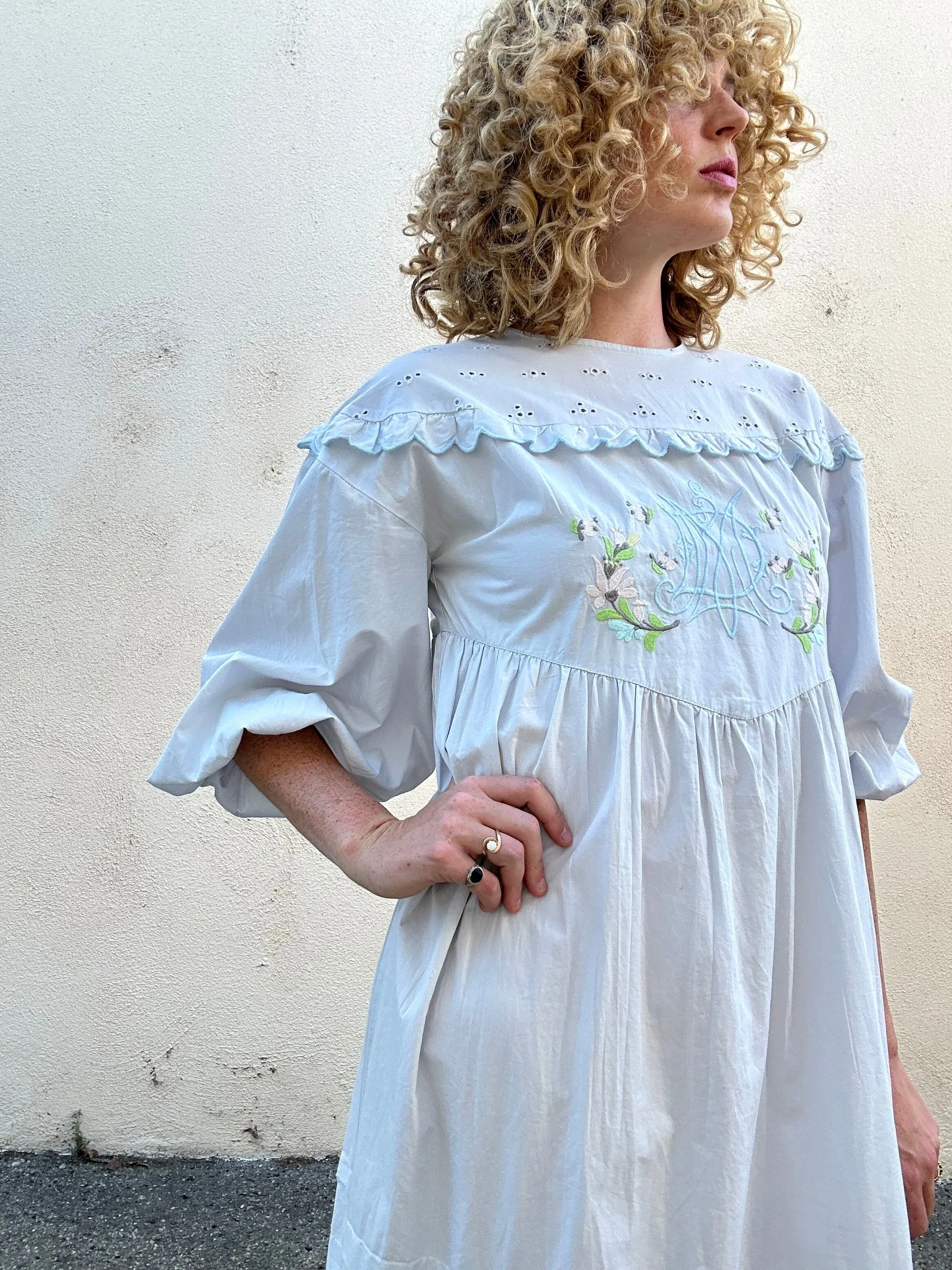 Damson Madder Pale Blue Maxi Dress