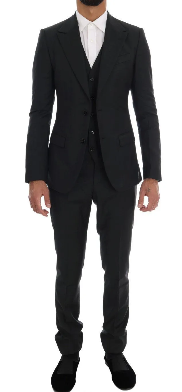Dark Green Wool Two Button Slim Fit