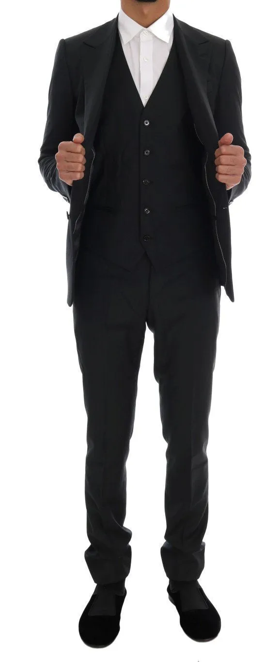 Dark Green Wool Two Button Slim Fit