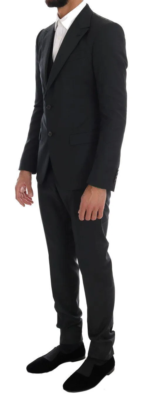 Dark Green Wool Two Button Slim Fit