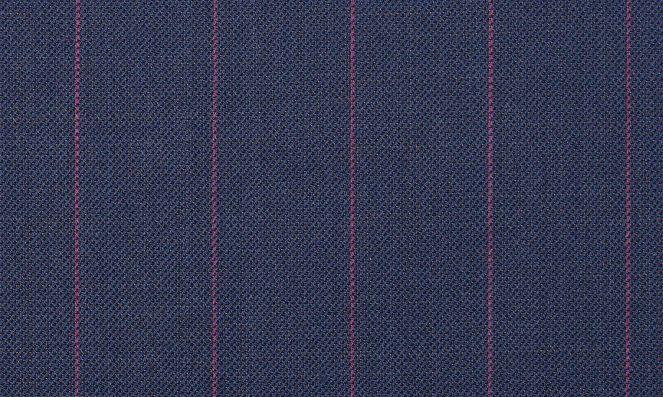 Dark Mauve Blue with Pink Stripe Suit