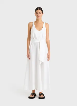 Delphi Scoop Neck Maxi Dress - White