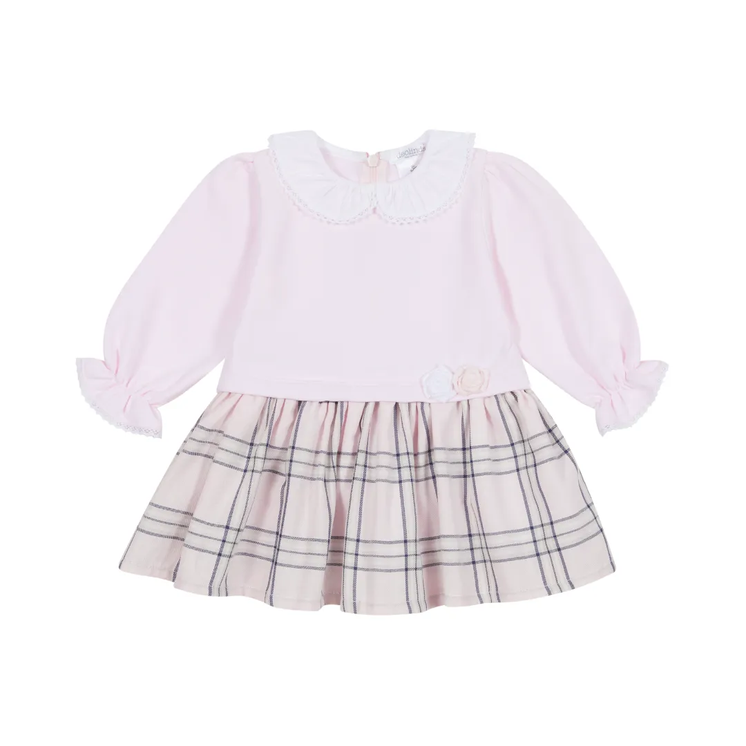 Deolinda Pink Check Rose Bud Dress