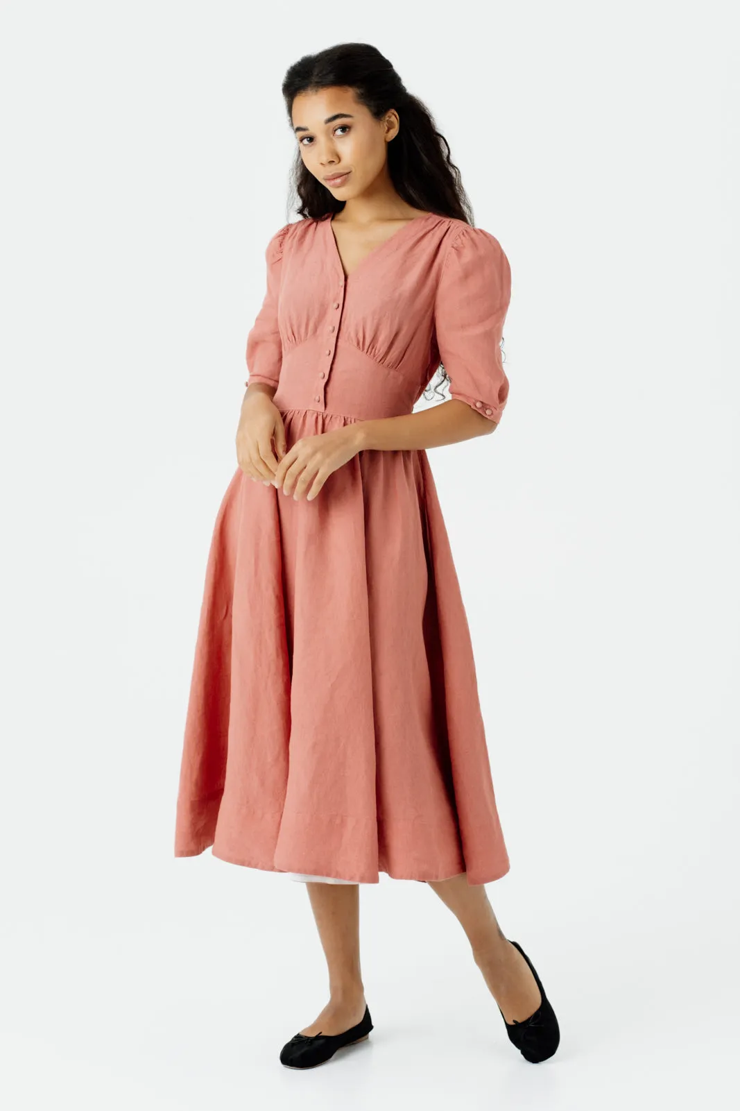 Diane Dress, Puffed Sleeve