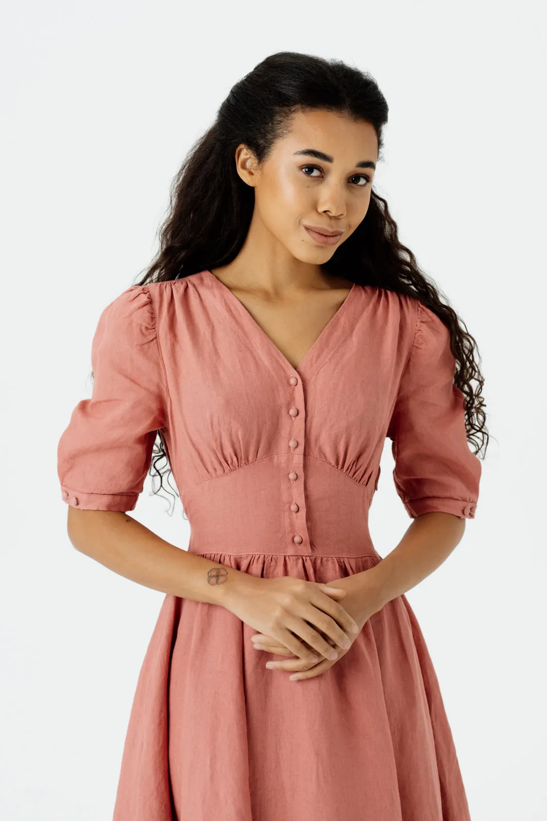 Diane Dress, Puffed Sleeve