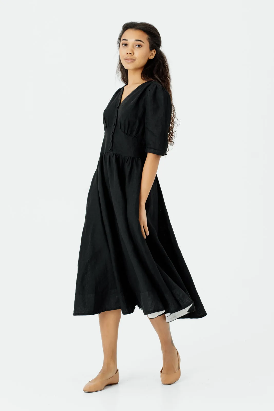 Diane Dress, Puffed Sleeve