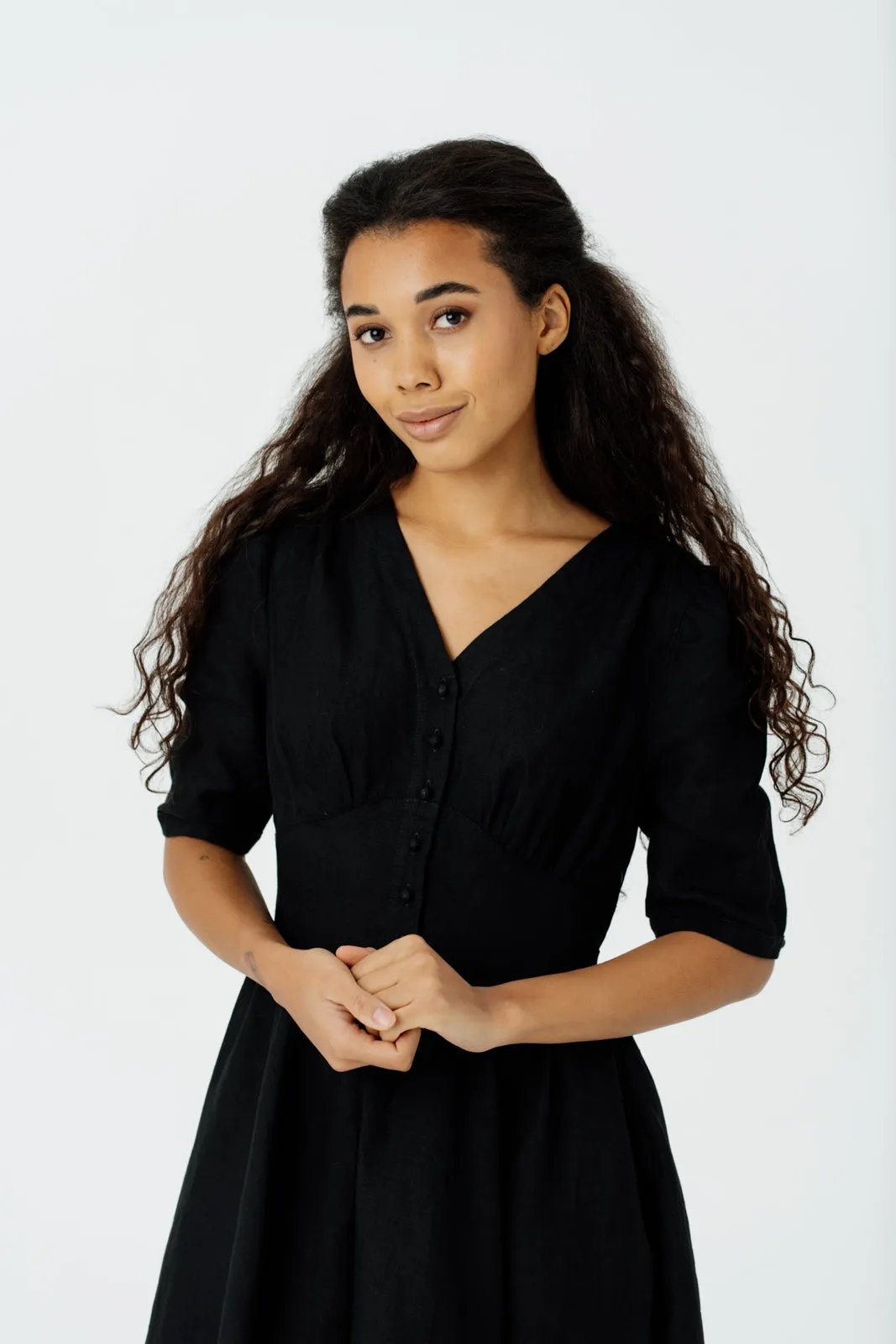 Diane Dress, Puffed Sleeve