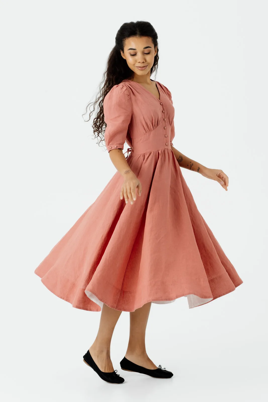 Diane Dress, Puffed Sleeve