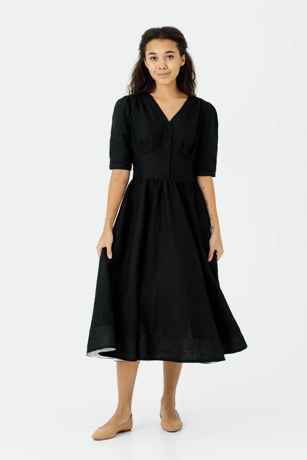 Diane Dress, Puffed Sleeve