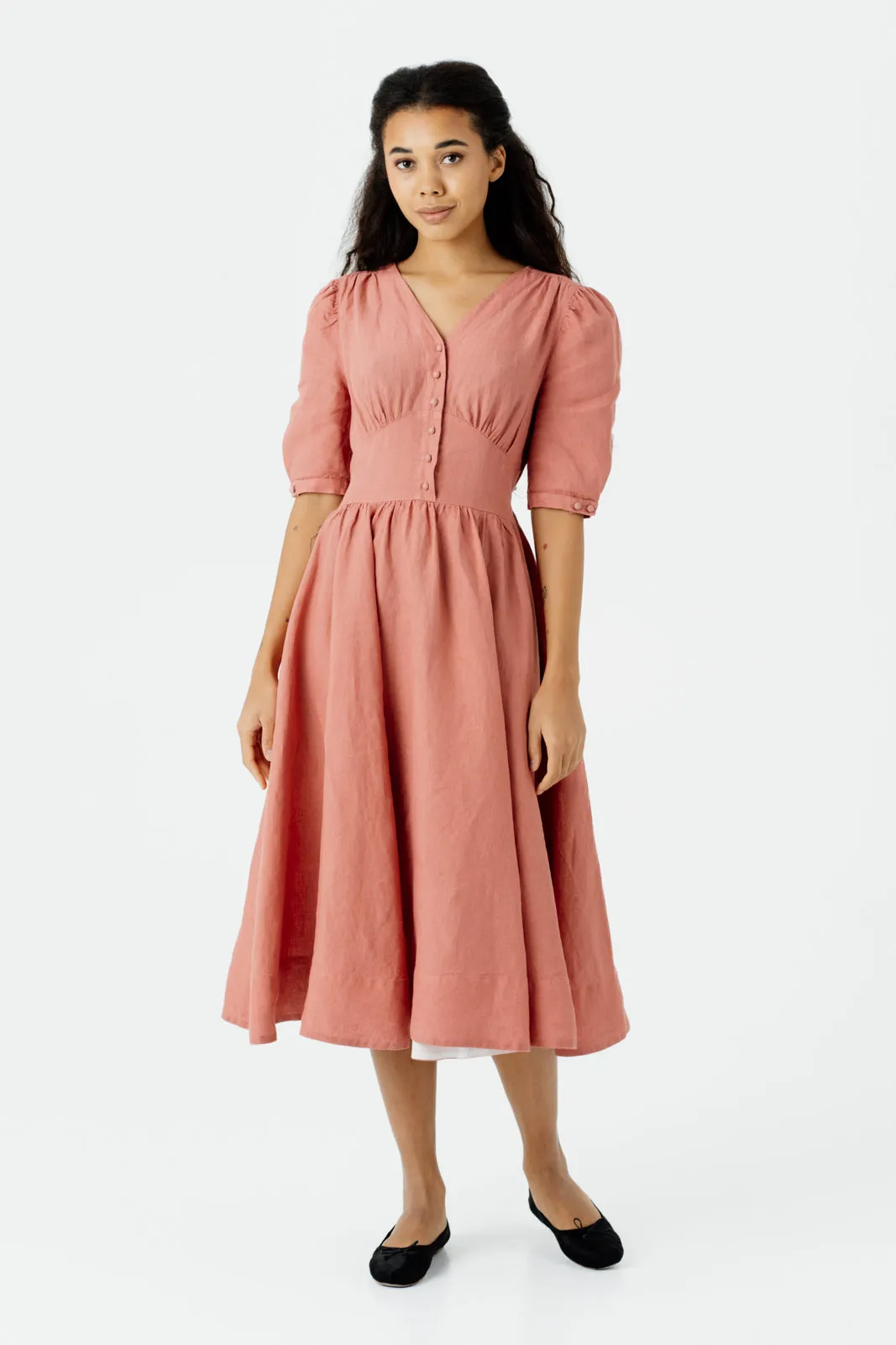 Diane Dress, Puffed Sleeve