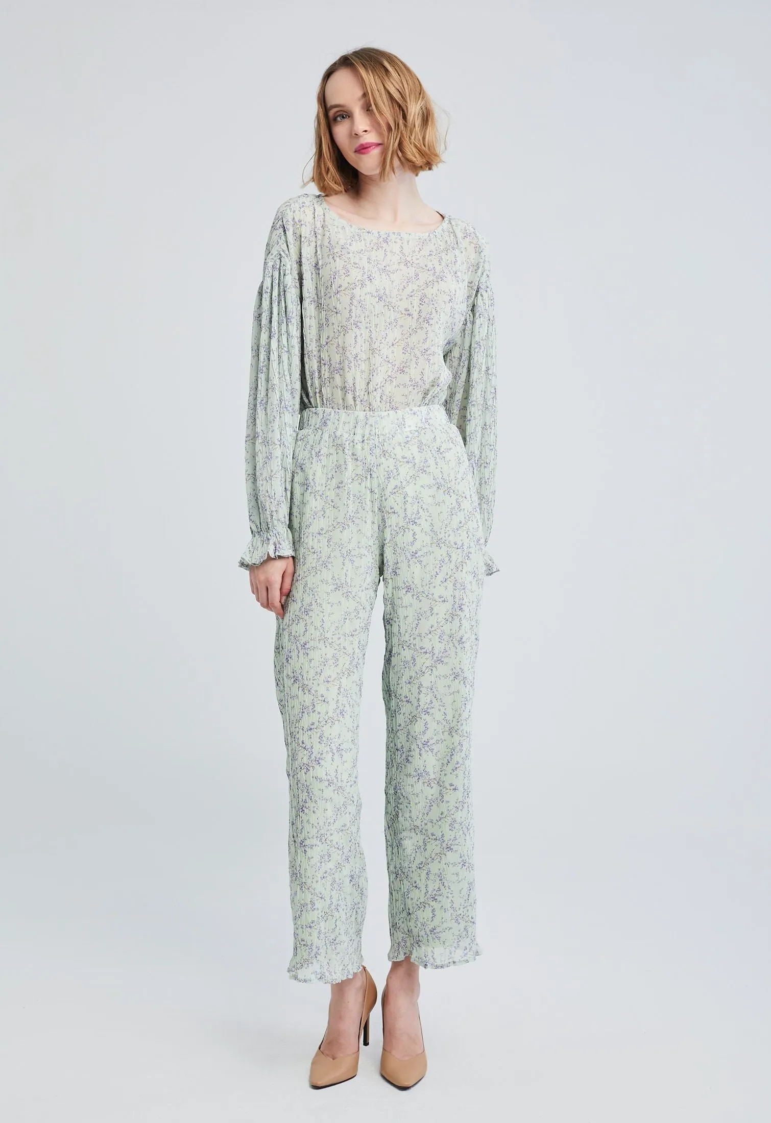 Ditsy Floral Crimp Pants