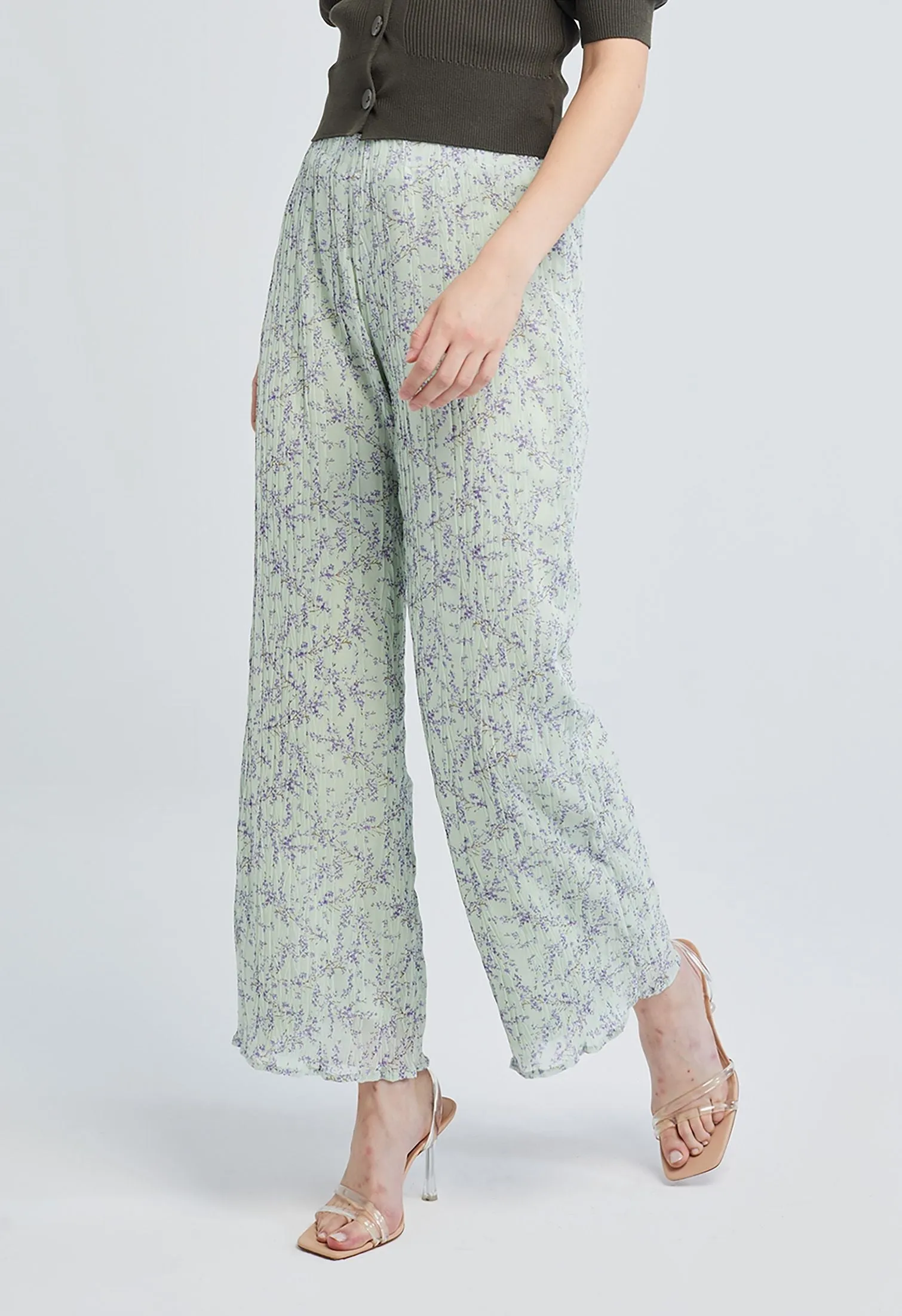Ditsy Floral Crimp Pants