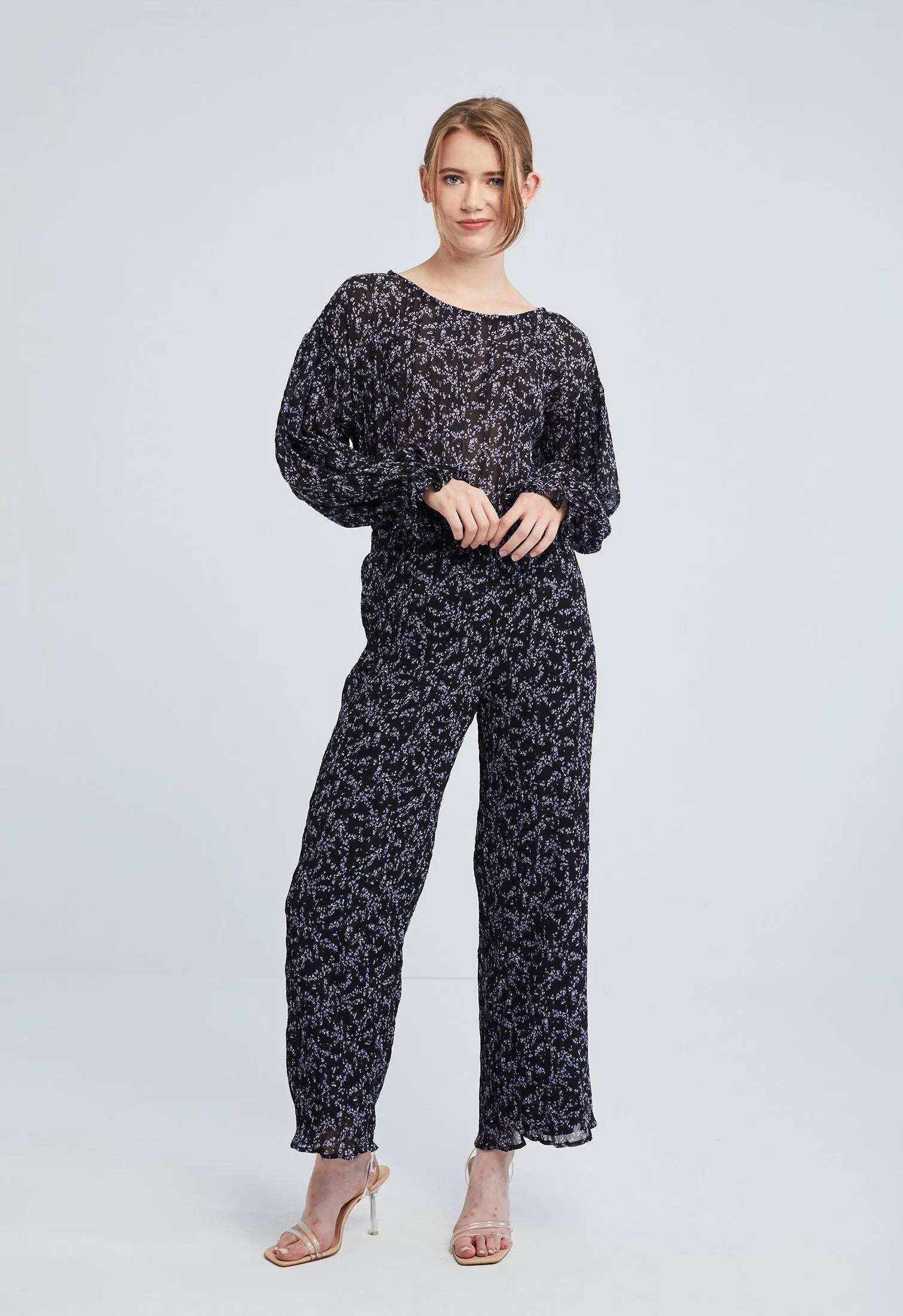 Ditsy Floral Crimp Pants
