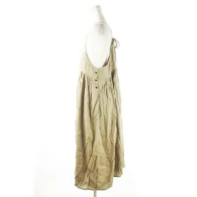 Ebony Ivory Ebonyivory. Mixed Hemp Linen One Piece Cami Dress Long Back Ribbon