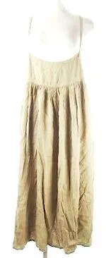 Ebony Ivory Ebonyivory. Mixed Hemp Linen One Piece Cami Dress Long Back Ribbon