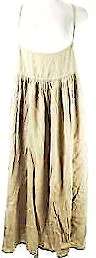 Ebony Ivory Ebonyivory. Mixed Hemp Linen One Piece Cami Dress Long Back Ribbon