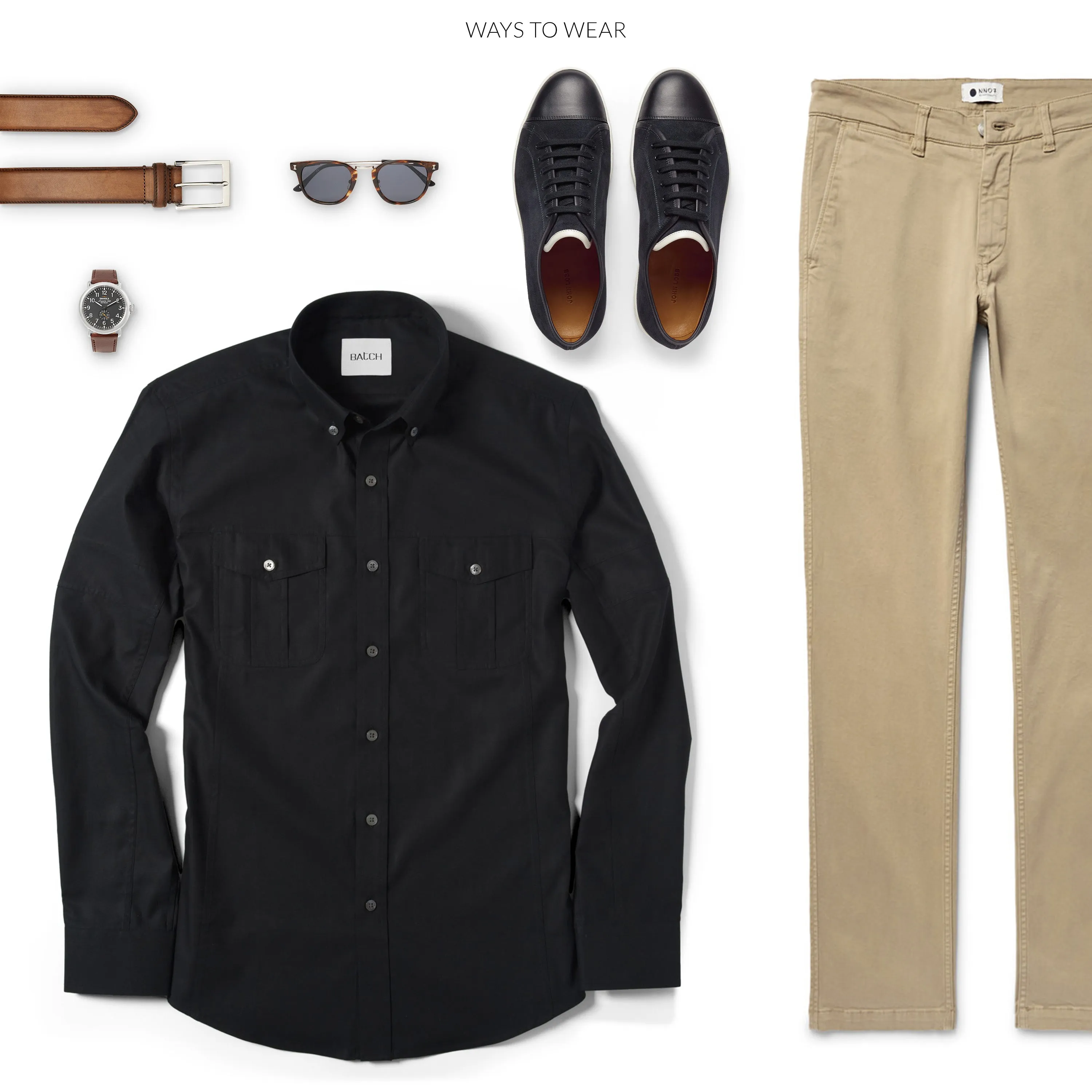 Editor Shirt – Jet Black Mercerized Cotton